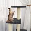 vidaXL Cat Tree Dark grey Engineered wood, plush, sisal Medium