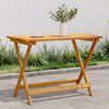 vidaXL Garden Table Brown Solid Acacia wood Medium Foldable