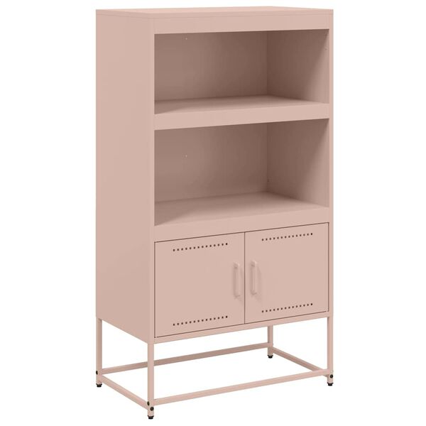 vidaXL Highboard Pink Steel Medium Highboard Rectangular Industrial