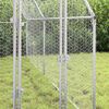 vidaXL Chicken Cage Silver Galvanized steel 157.5 x 39.4 x 74.8 in