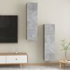 vidaXL TV Cabinet Set of 2 Concrete Grey Engineered Wood Medium