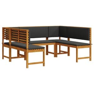 vidaXL Garden Bench Set 5 pcs Brown Solid Acacia Wood
