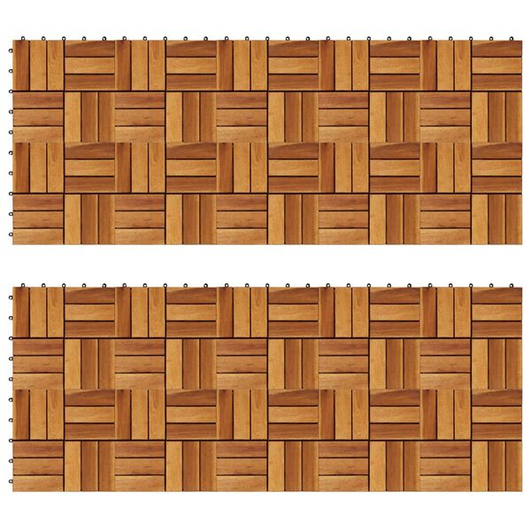 vidaXL Decking Tiles 11.8"x11.8" Acacia Set of 20