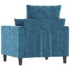 vidaXL Sofa Chair Blue Velvet, metal, foam Single Modern Sofa Chair
