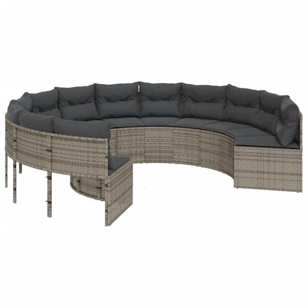 vidaXL Patio Sofa Grey