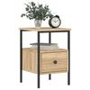 vidaXL Bedside Cabinet Set of 2 Sonoma Oak Engineered wood, iron Medium