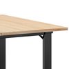 vidaXL Coffee Table O-Frame 35.4"x35.4"x17.7" Solid Wood Pine and Steel