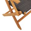 vidaXL Bistro Set Black, Brown Solid acacia wood, PE rattan Standard