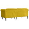 vidaXL Sofa Yellow Velvet (100% polyester), plywood, solid wood 2-seater