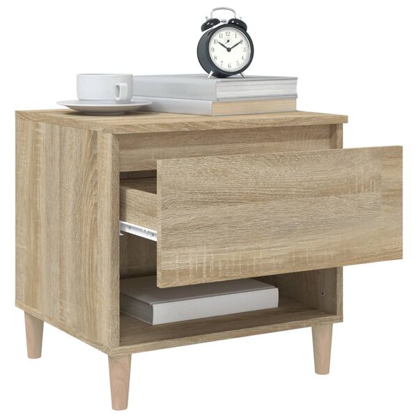 vidaXL Bedside Table Set of 2 Sonoma oak