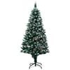 vidaXL Christmas Tree Green and white PVC, steel 59 in Decorative Inlays