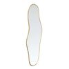 vidaXL Wall Mirror Gold Glass Medium Wall Mounting Mirror Oblong