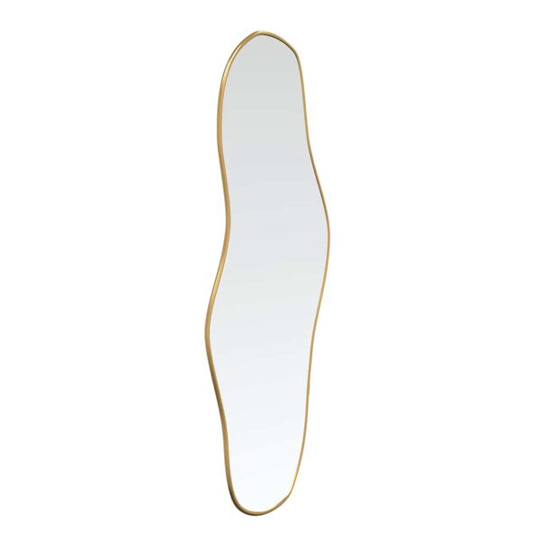 vidaXL Wall Mirror Gold Glass Medium Wall Mounting Mirror Oblong