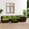vidaXL Outdoor Lounge Set Brown PE rattan, powder-coated steel Large