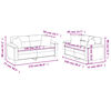 vidaXL Sofa Set Light grey