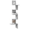 vidaXL Wall Corner Shelf Grey sonoma Engineered wood Medium