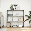 vidaXL Room Divider Bookcase Concrete Grey Engineered Wood Medium