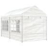 vidaXL Gazebo with Roof White 14.6'x7.5'x8.8' Polyethylene