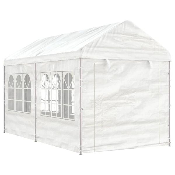 vidaXL Gazebo with Roof White 14.6'x7.5'x8.8' Polyethylene