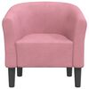 vidaXL Tub Chair Pink Velvet (100% polyester), pinewood, plywood Standard