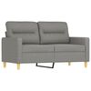 vidaXL 2-Seater Sofa with Pillows&Cushions Dark Gray 47.2" Fabric