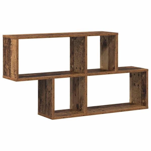 vidaXL Wall Shelf with Shelf Wall-mounted Other Brown Wood