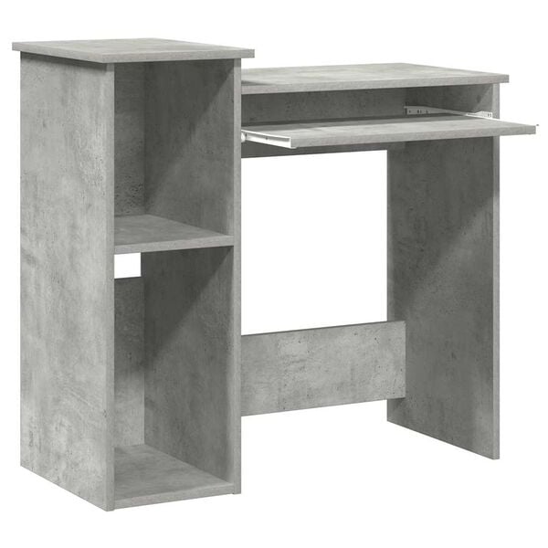 vidaXL Desk Concrete grey Engineered wood Small Desk Rectangular