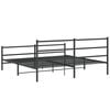 vidaXL Bed Frame Black Powder-Coated Steel 76 x 79.9 in Bed Frame