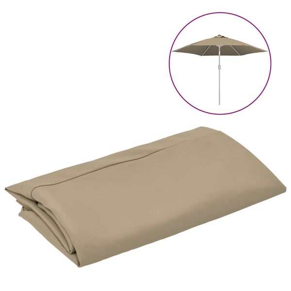vidaXL Replacement Fabric Taupe 100% polyester 118.1 in diameter