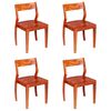 vidaXL Dining Chairs 4 pcs Solid Acacia Wood