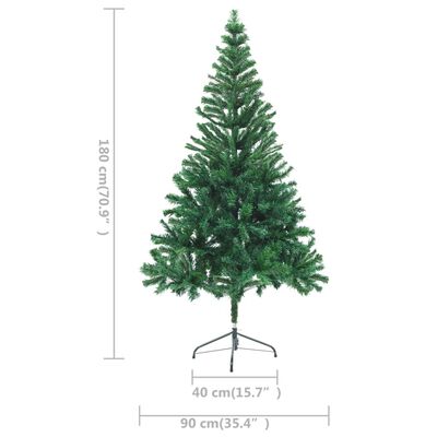 vidaXL Artificial Pre-lit Christmas Tree with Stand 70.9" 564 Branches