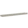 vidaXL Wall Shelf Set of 2 Concrete grey MDF 23.6x3.5x1.2 in