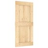 vidaXL Sliding Door with Hardware Set 37.4x82.7" Solid Wood Pine