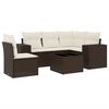 vidaXL Garden Sofa Set Brown, Cream White