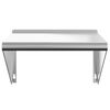 vidaXL Wall Shelf Silver Stainless Steel Medium Wall mounting