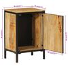 vidaXL Bathroom Cabinet Natural Wood and Black Solid mango wood and iron