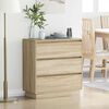 vidaXL Bedside Cabinet with Drawer Sonoma Oak 27.95 x 13.58 x 29.53 in