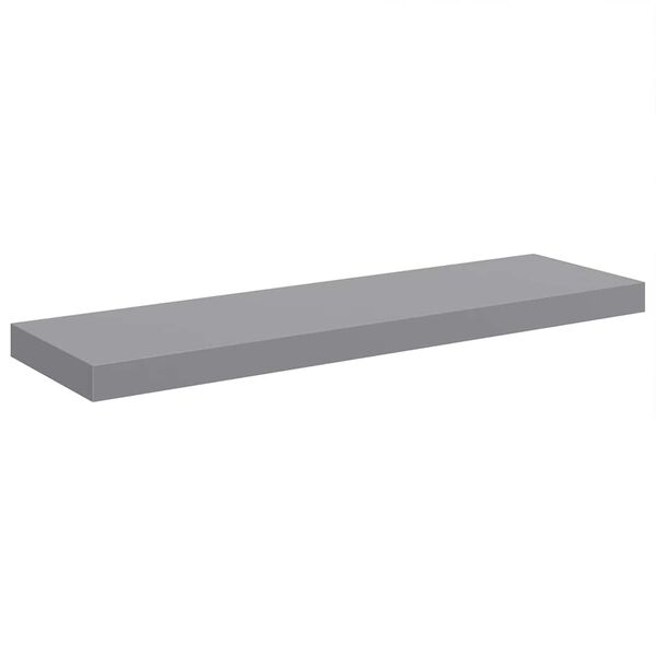 vidaXL Wall Shelf Grey Honeycomb MDF, Metal 31.5 x 9.3 x 1.5 in