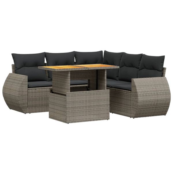 vidaXL Garden Sofa Set Grey