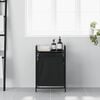 vidaXL Laundry Basket 1 Compartment with Shelf Black Oak