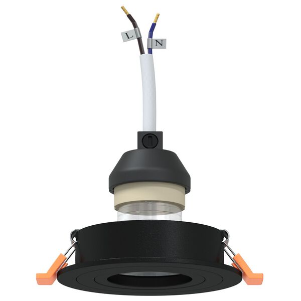 vidaXL Spotlight 6 pcs Black 9 x 9 x 2 cm Aluminium