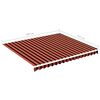 vidaXL Replacement Awning Fabric Orange and brown Polyester with PU coating