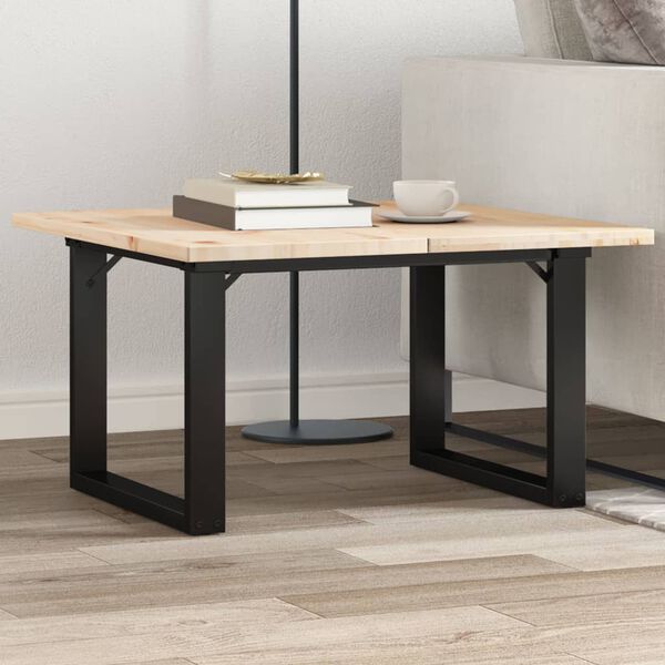 vidaXL Coffee Table Leg Black Powder-Coated Steel 23.6x19.7x15.0 in