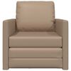 vidaXL Sofa Bed Cappuccino 29.13 x 30.31 x 31.89 in Artificial Leather