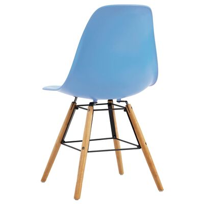 vidaXL Dining Chairs 6 pcs Blue Plastic