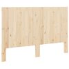 vidaXL Headboard Natural Wood Solid Pine Wood Double Headboard