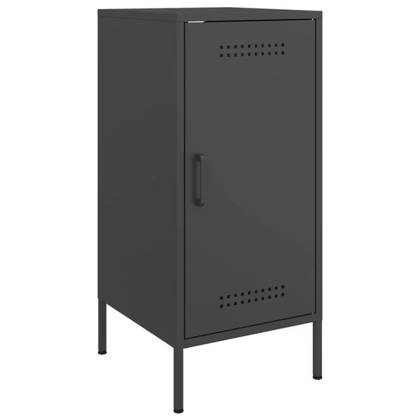 vidaXL Sideboard Black Cold-rolled steel 14.2x15.4x31.1 in Sideboard