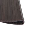 vidaXL Rug Dark brown Bamboo, Polypropylene 39.4 in Diameter