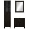 vidaXL Bathroom Furniture Set Black, Light Grey