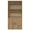 vidaXL Bookcase Artisan Oak Engineered Wood Medium Bookcase